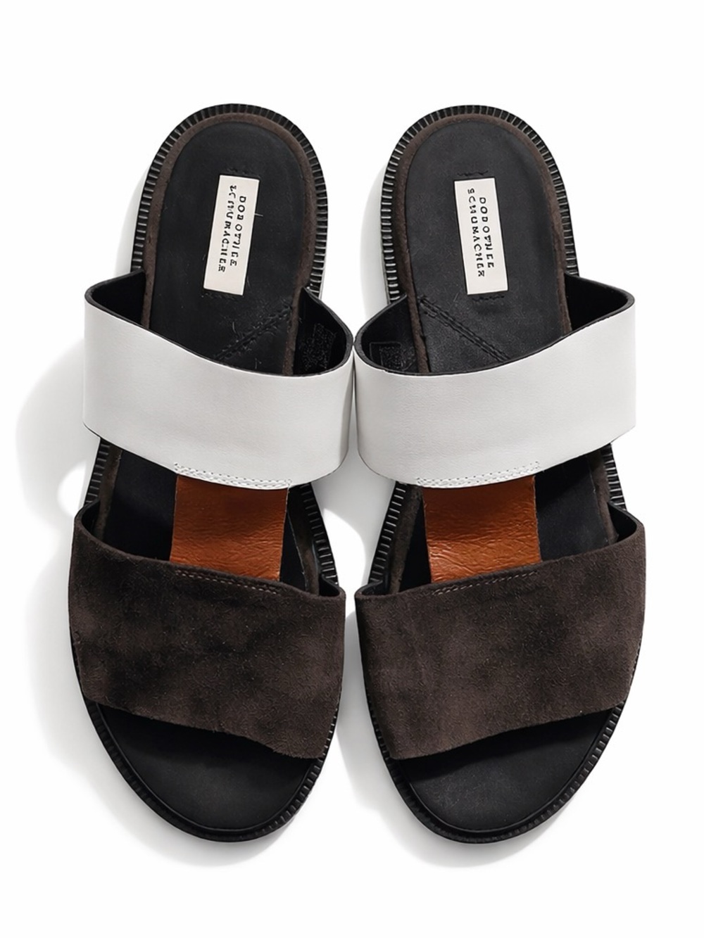 [Dorothee Schumacher] Brown & White Flat Sandals Sz: 8